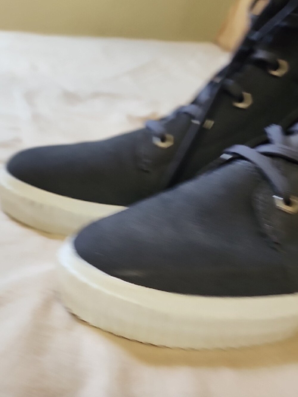 Timberland GRAY High-Top Sneaker with Cream Sole - Picture 6 of 7